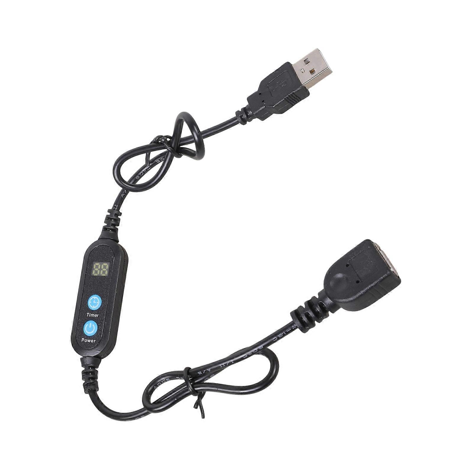 Small USB Timer Cord with 12 Hour Recycling Function Simple Operation Suitable for Lighting and Ventilation Systems Multicolor