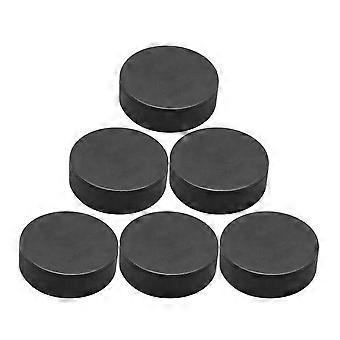 Ishockeypuckar PU-material för träning och övning 6 st svarta