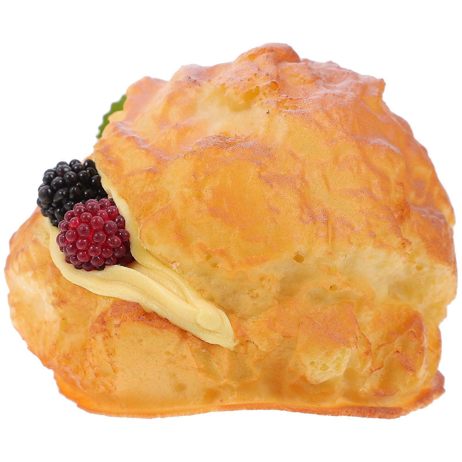 Simulation Dessert Model Puff for Bakery Display 2Pcs with Assorted Color