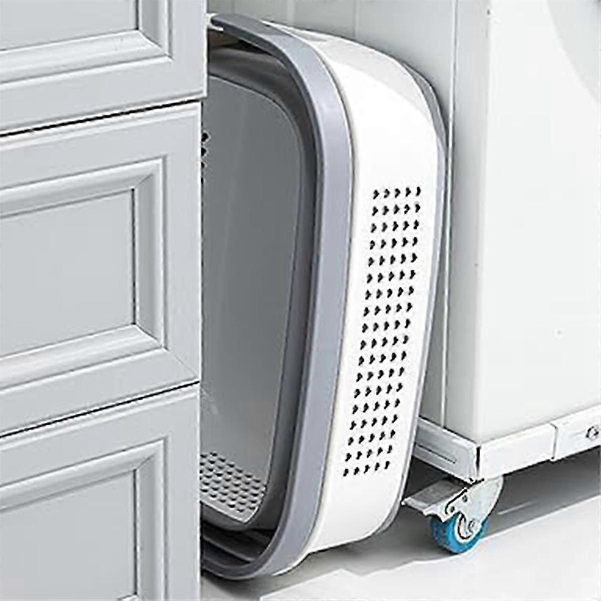 Collapsible Foldable Laundry Basket with Handles, PP Storage Hamper