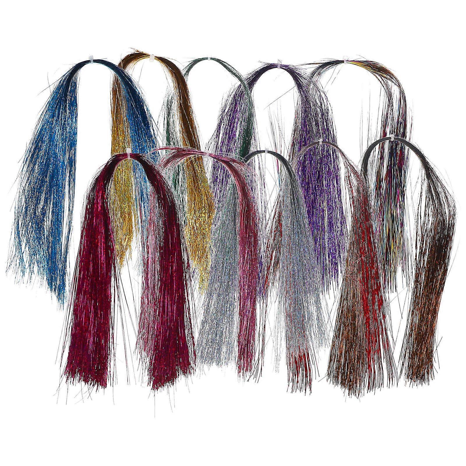Assorted Color Fly Tying Material 10Pcs Flash Fly Tying String Specifically For Durable Fishing Techniques