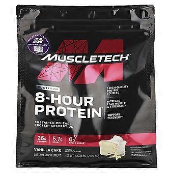MuscleTech, Platinum 8-Hour Protein™, Gâteau à la vanille, 2,09 kg (4,6 lbs)