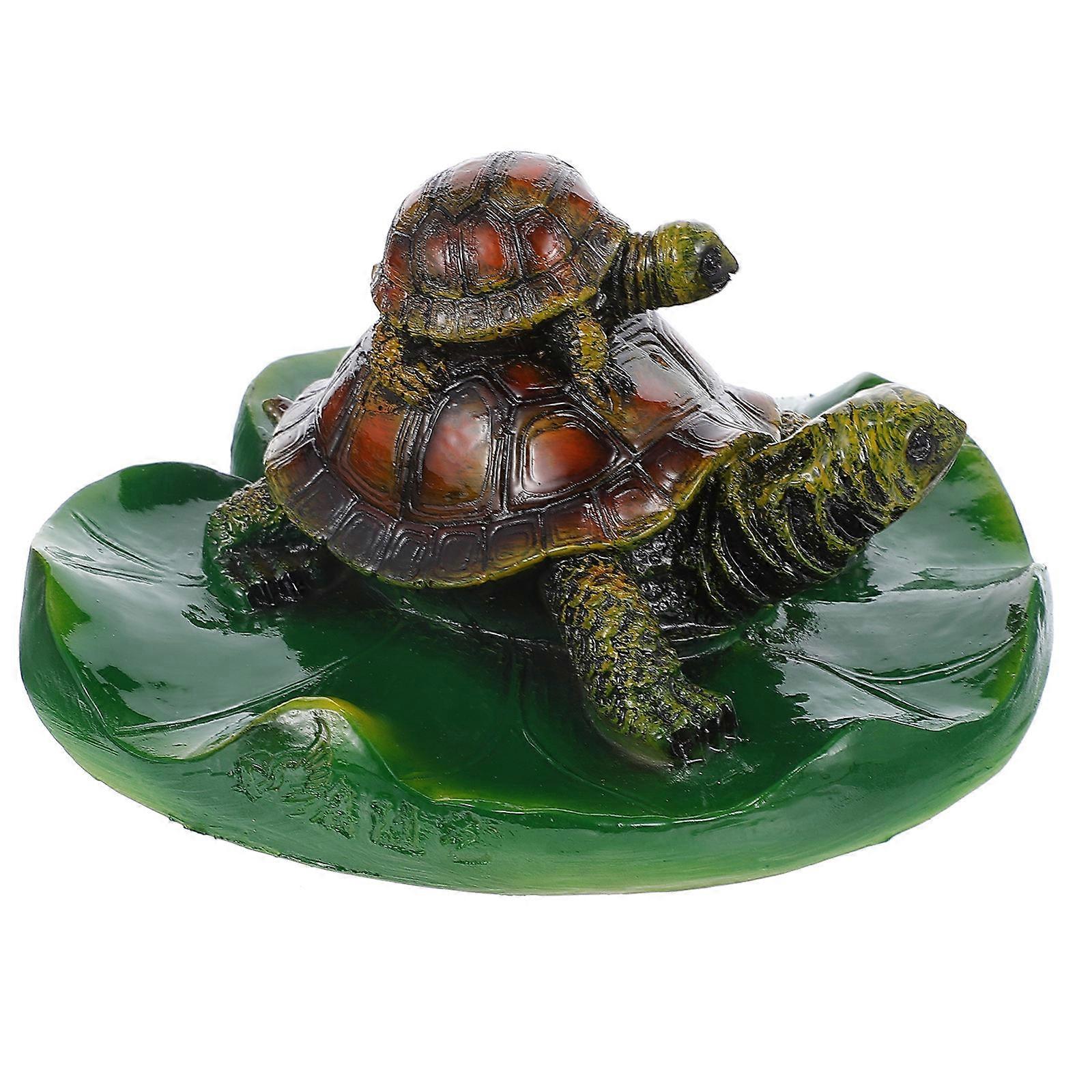 Floating Pond Decor Simulation Turtle Figurine for Decoration 1Pcs