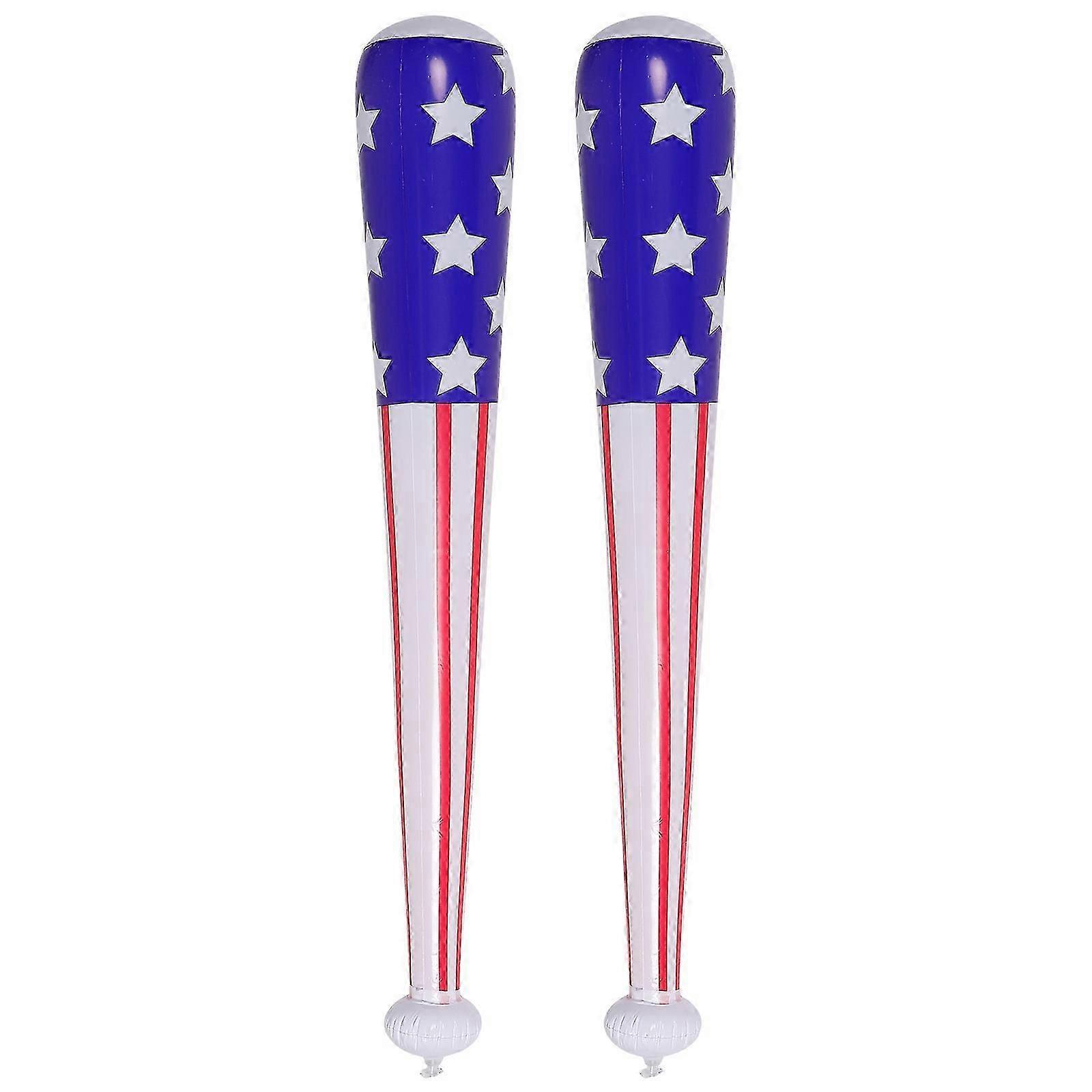 2 bates de béisbol inflables para carnaval.