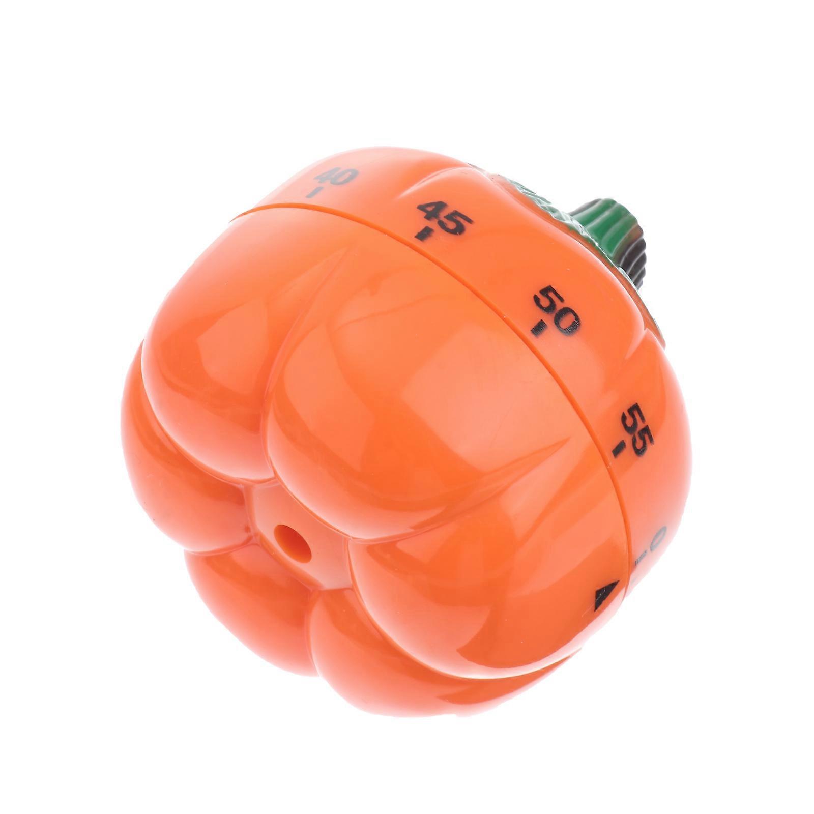 Pumpkin Design Mechanical Timer Kitchen Timer Household Cooking Time Manager Baking Reminder Cooking Countdown Timer (Orange)
