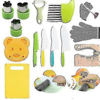 Wooden Kids Knife Set for Cooking, 13 Pieces