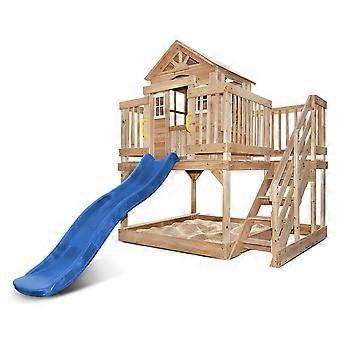 Lifespan Kids Silverton Cubby House With 1.8M Slide (Blue) Outdoor Play Sets