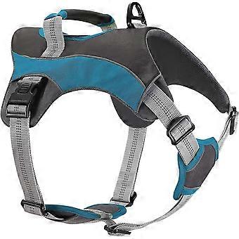 No Pull Dog Harness With Handle, Reflective Oxford Adjustable Padded Dog Vest Harness Harn