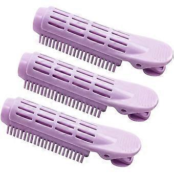 Dww-Pince cheveux moelleuse sans couture 3PCS (violet), pince cheveux boucls racine en libre-service, outil de coiffage de salon de clip de vague de