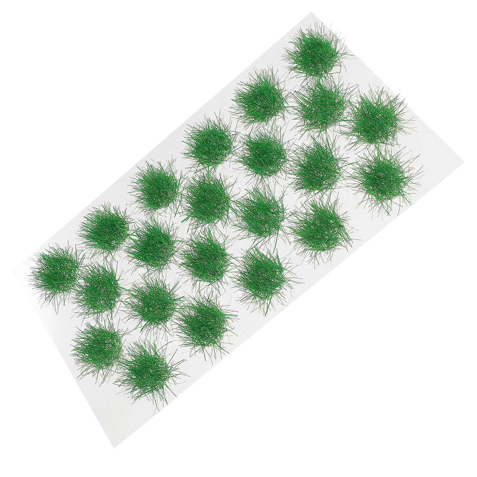 Simulated Grass Cluster Static Grass Tuft for 5Sets Plastic Tabletop Decor