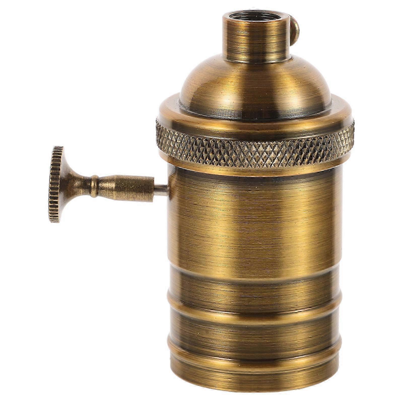Lamp Holder Metal Light Bulb Socket Vintage Lamp Socket Bulb Socket with Knob (E26)