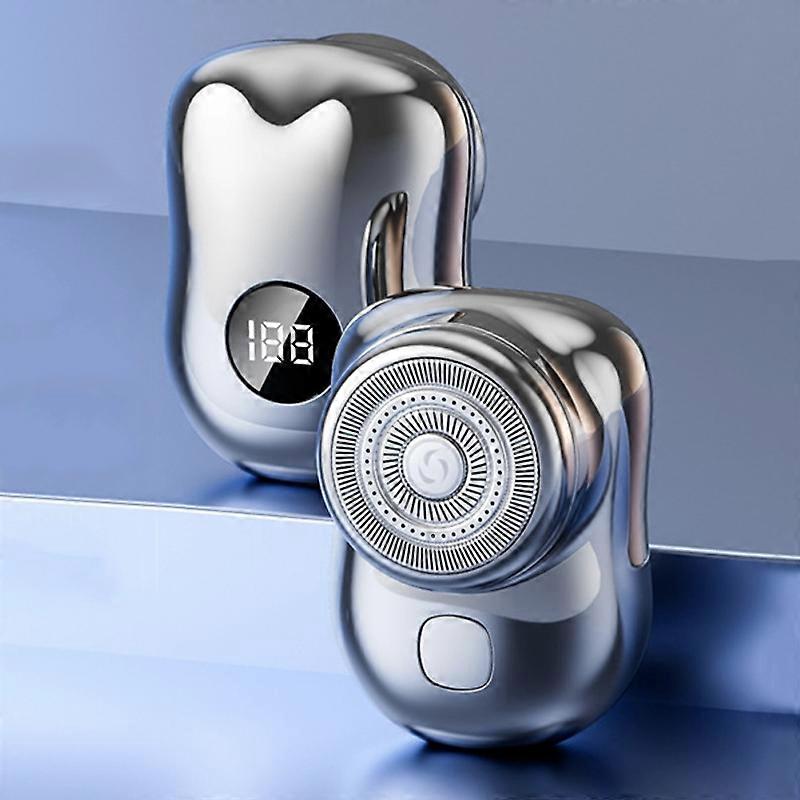 Electric Mini Shaver Digital Display Silver