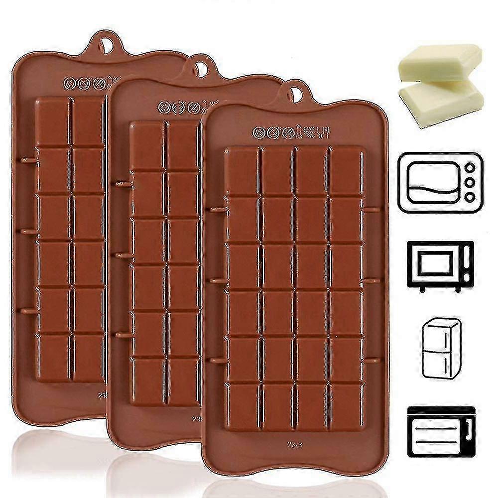 3pcs Silicone Chocolate Candy Molds