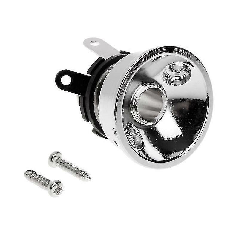 For 6.35mm Plug Electrosocket Tl Silver Electric Guitar Chrome Socket Jack Plate