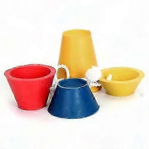 Rubber Jumbo Golf Practice Balls 4-Piece Set with Different Heights compatible with Training