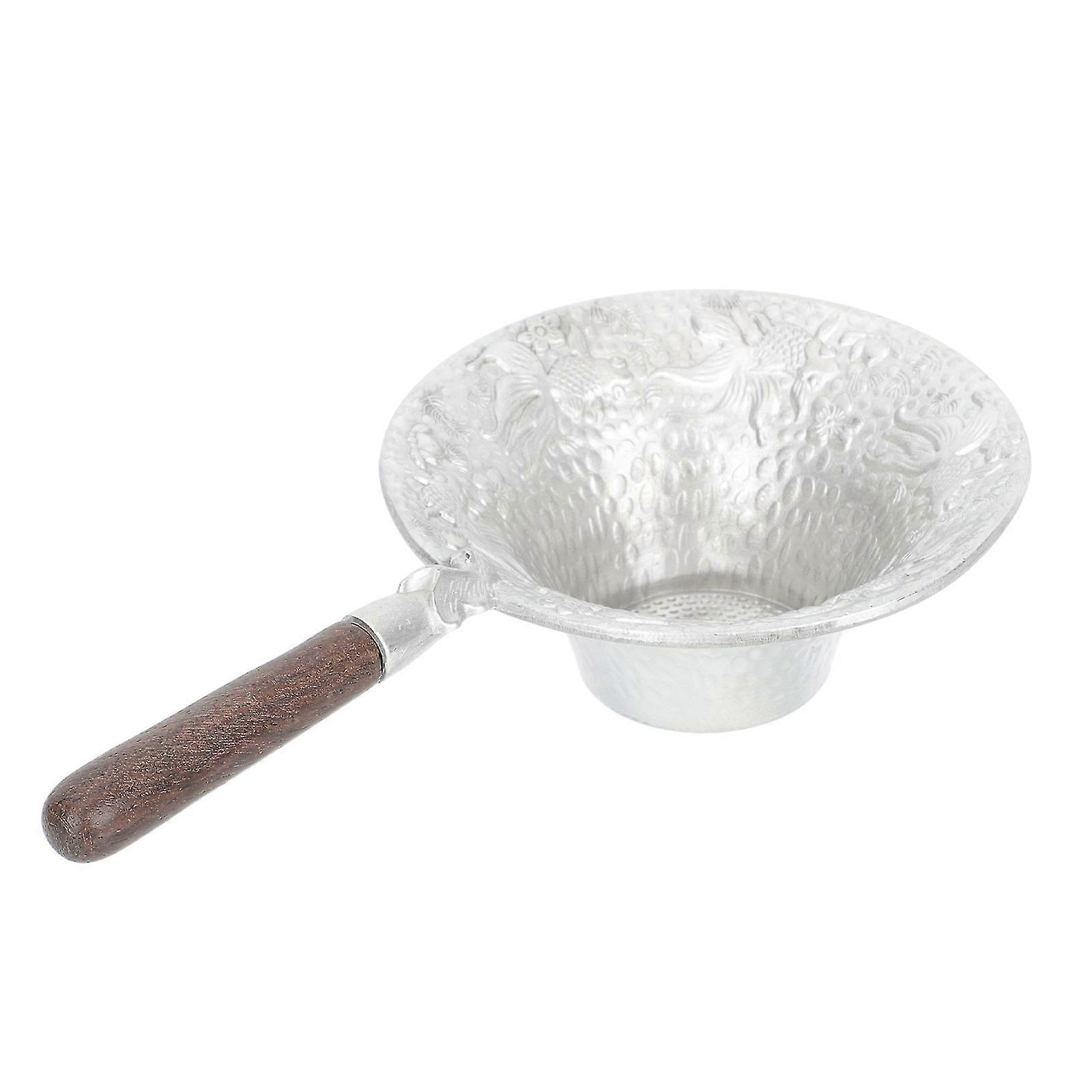 Tea Leak Multi-Function Tea Strainer compatible with Filtering 1Pcs with Wooden Handle