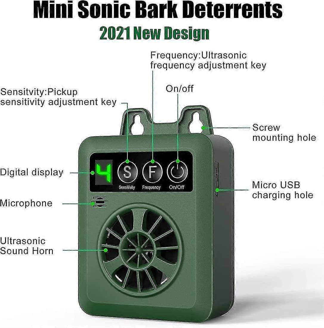 Adjustable Ultrasonic Dog Bark Control - Teaching Function Included