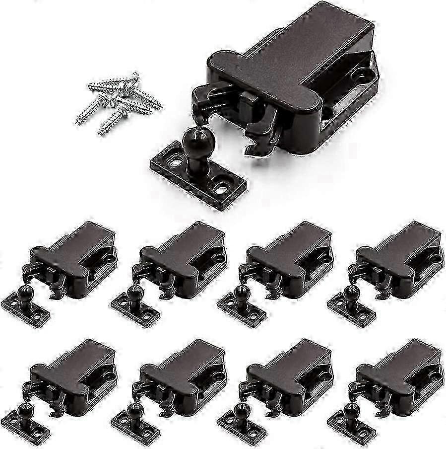 8 Pack Push Latch Touch Latch Safe Rebound Self-Locking Drawer Catch Lock