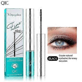 Wasserdichte Wimperntusche für feine kurze Wimpern, waschbare voluminöse Wimperntusche Intense Lengthening Mascara für Frauen, schwarz