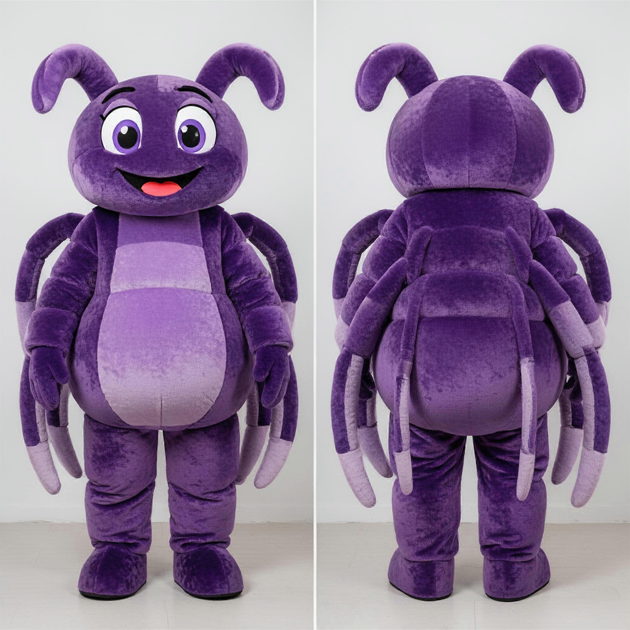 MASTICOT Purple Plush Oversized Spider Mascot