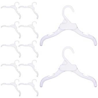 Grucce per vestiti per cani, appendiabiti per animali domestici per riporre gli abiti, 10 pezzi in plastica bianca