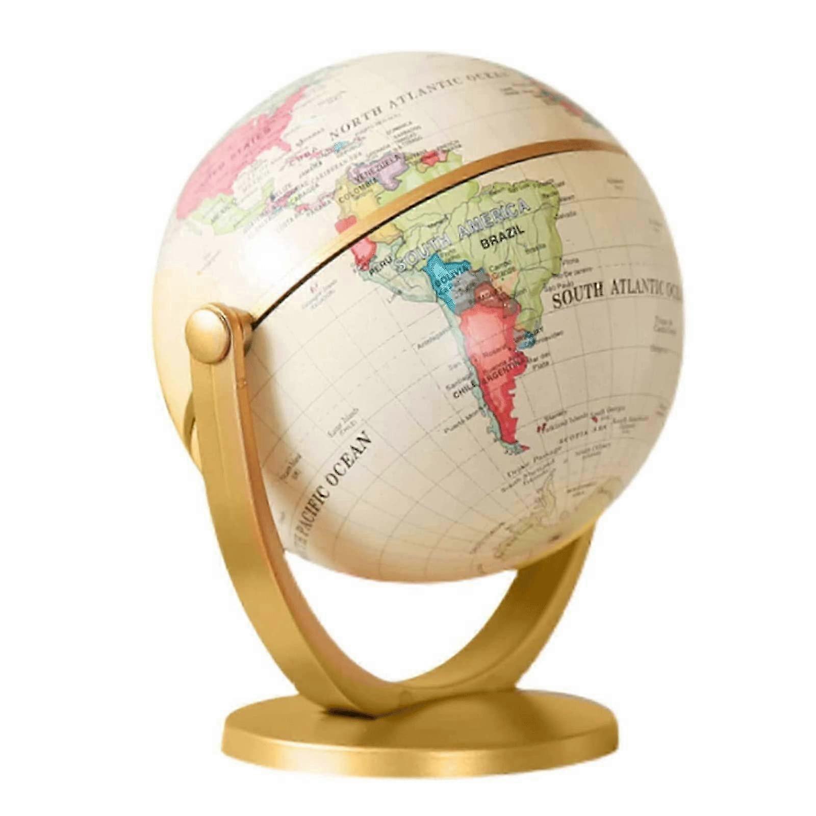 Yellow Rotating World Globe 360°