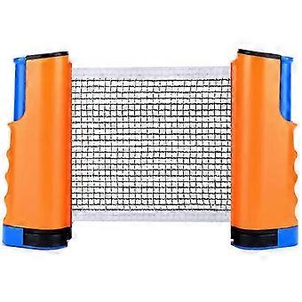 Red retráctil para tenis de mesa, nailon resistente, antideslizante, fácil de instalar, extensible hasta 190 cm, apta para mesas de menos de 5 cm de grosor, ideal para mesas de ping pong.