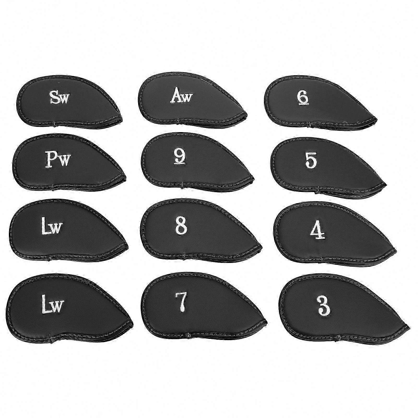 Practice Range Exercises 12-Pack Numbered Golf Club Head Covers Soft Protective Cover Set