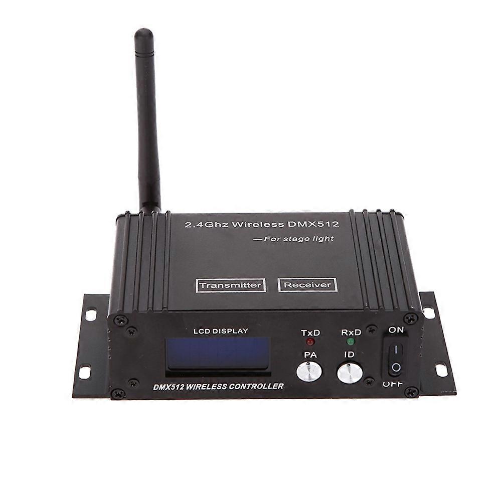 2.4G Wireless DMX 512 Controller Transmitter Receiver LCD Display Power Adjustable Repeater Lighting Controller EU PLUG