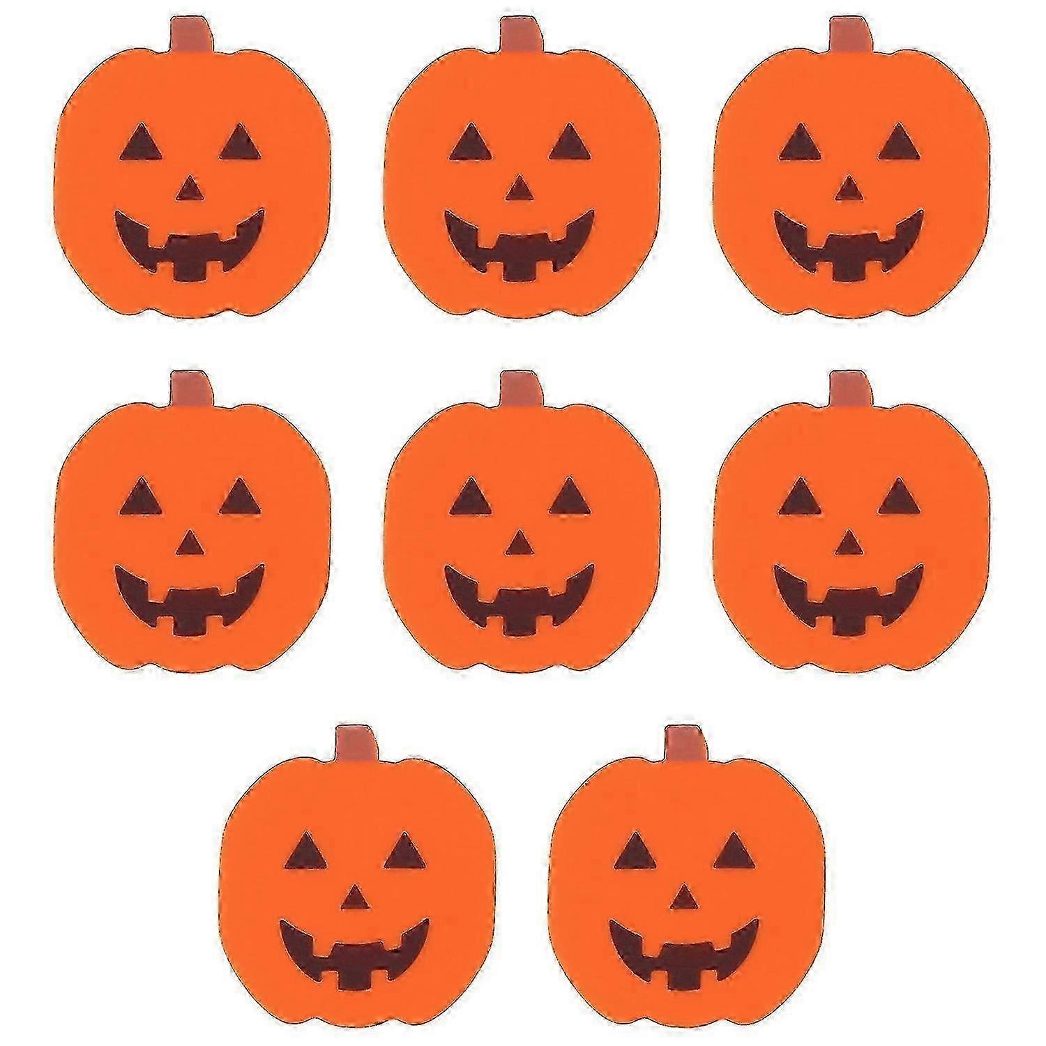 8Pcs Halloween Pumpkin Knobs, Cartoon Soft Cabinet Knobs for Home Decor