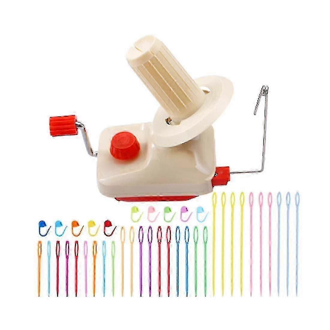 Compact Hand-Crank Wool Winder