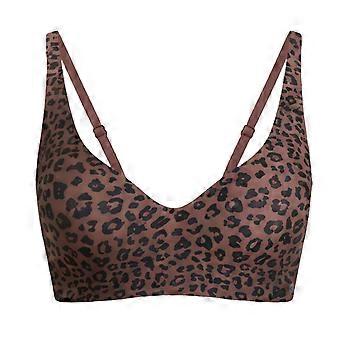 2026 New Leopard Print Seamless Push-Up Bra, Wire-Free, Supports Small Bust, Enhances Breast Size, Invisible Underwear
