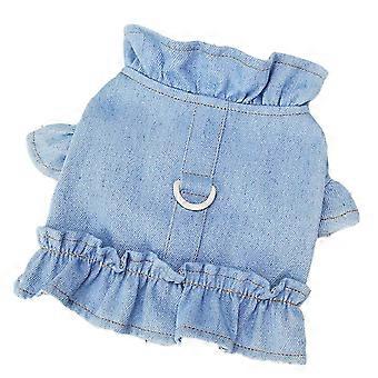 Soft Ruffled Denim Harness Vest