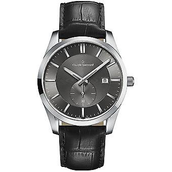 Claude bernard sophisticateds Swiss Quarz Analog Man Uhr mit Cowskin Armband 65001 3 NIN2