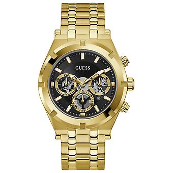 Guess watches continental watch for Analog Quartz Men with stainless steel bracelet GW0260G2