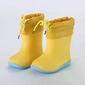 Kids Rubber Rain Boots Non Slip Waterproof with Removable Cotton Cover for Boys and Girls
