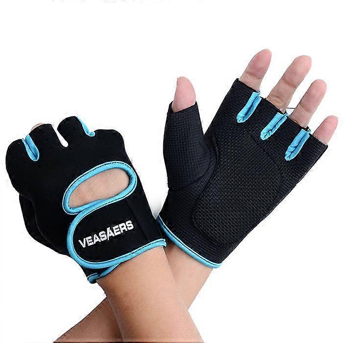 Blue Comfortable Training Gloves with Airy Grip.B2