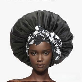 New Wide Edge Women's Silk Hat Elastic Breathable Flowers Patterns Print Sleep Bonnets Sleeping Hat Beauty