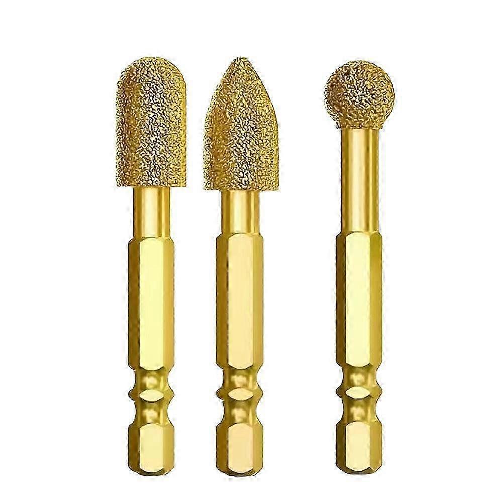 Brazed Diamond Grinder Bits 3 Piece