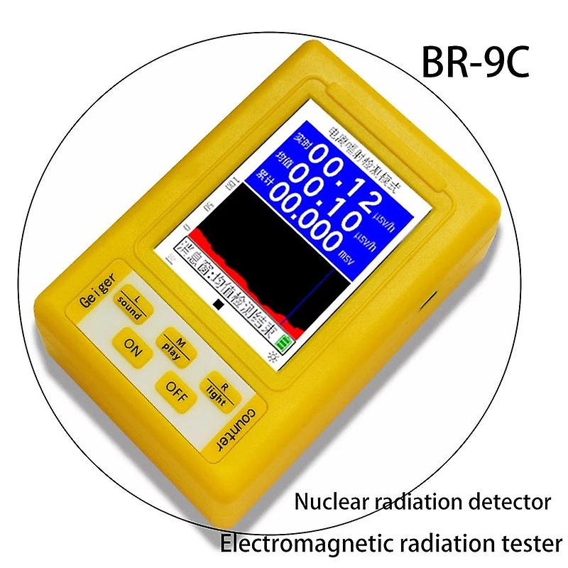 Br-9c 2-in-1 Handheld Digital Display Electromagnetic Radiation Nuclear Detector Emf Geiger Counter Full-functional Type Tester