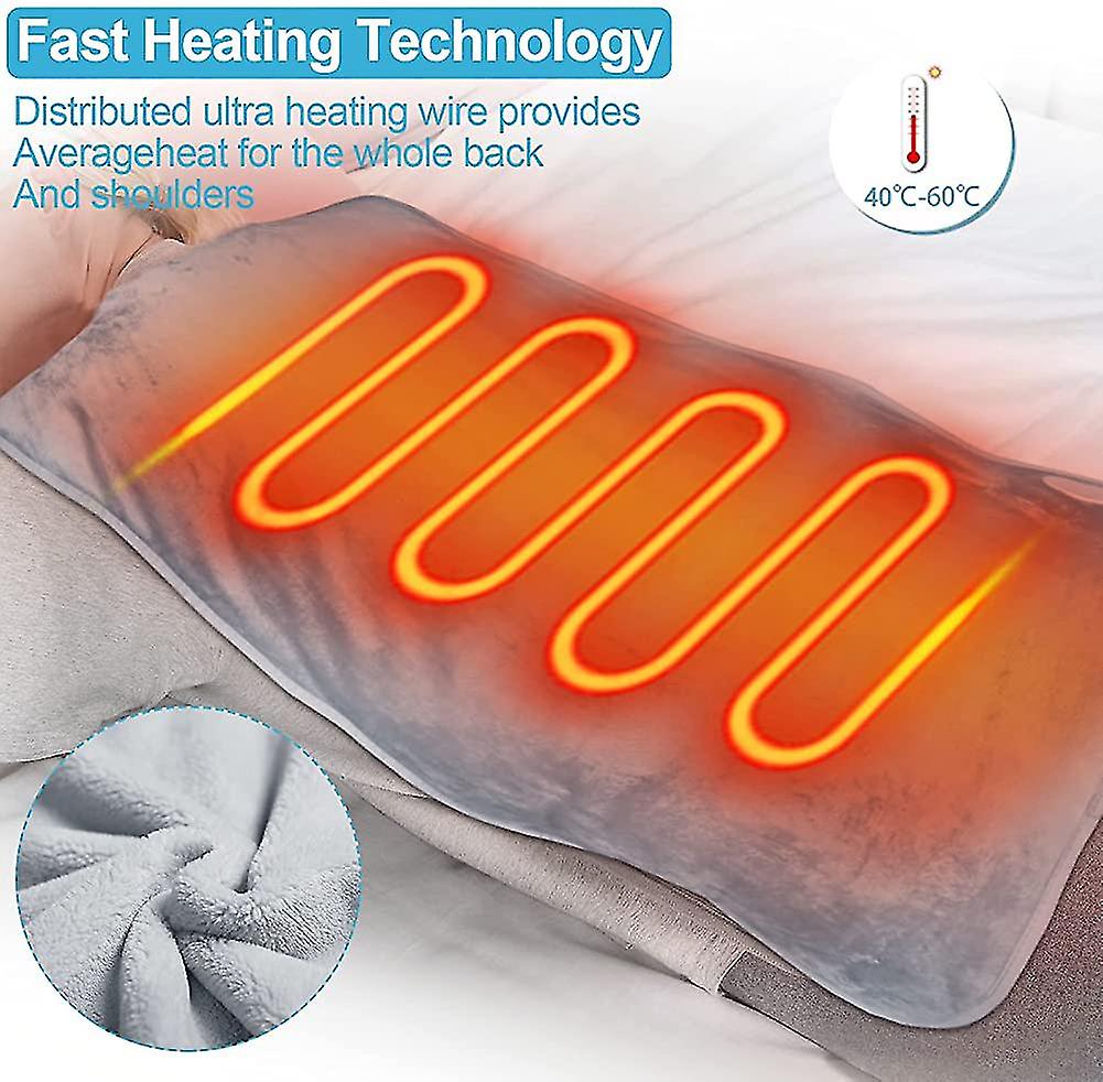 Large Heating Pad For Back Neck And Shoulders Pain Relief Weighted