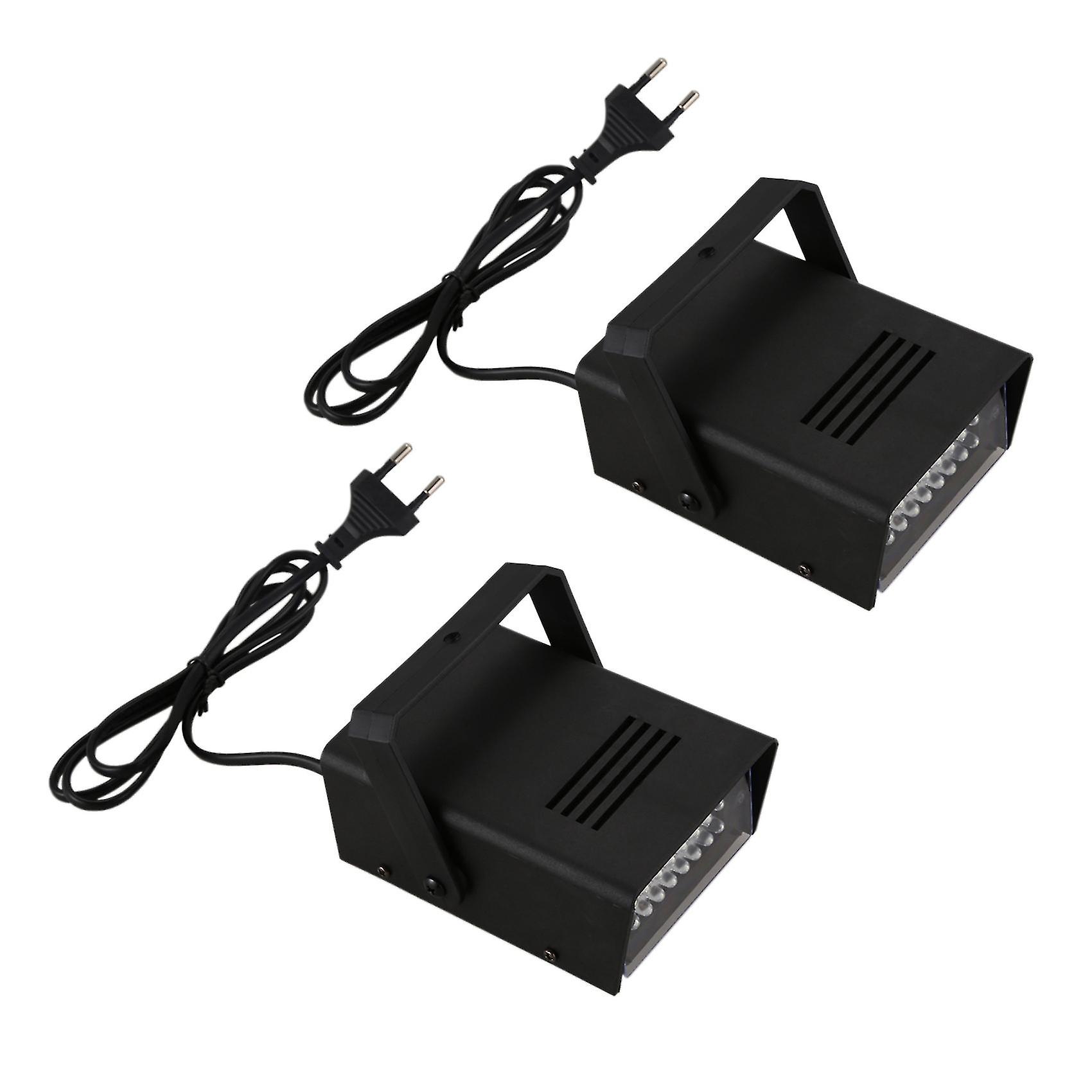 2x Mini Led Strobe Stroboscope Blitzer White Light Effect Ac 100-240v Stage