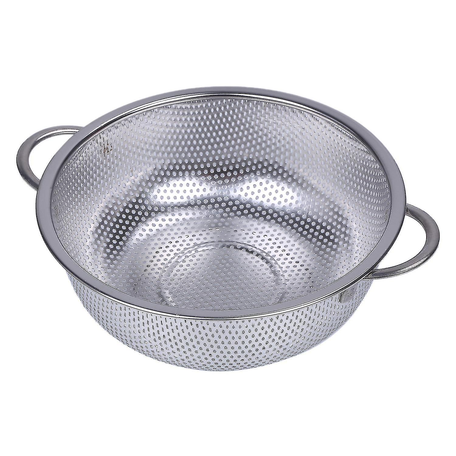 Stainless Steel Colanders With Handle,colander Perforated Strainer For Kitchen Pasta/vegetable/rice