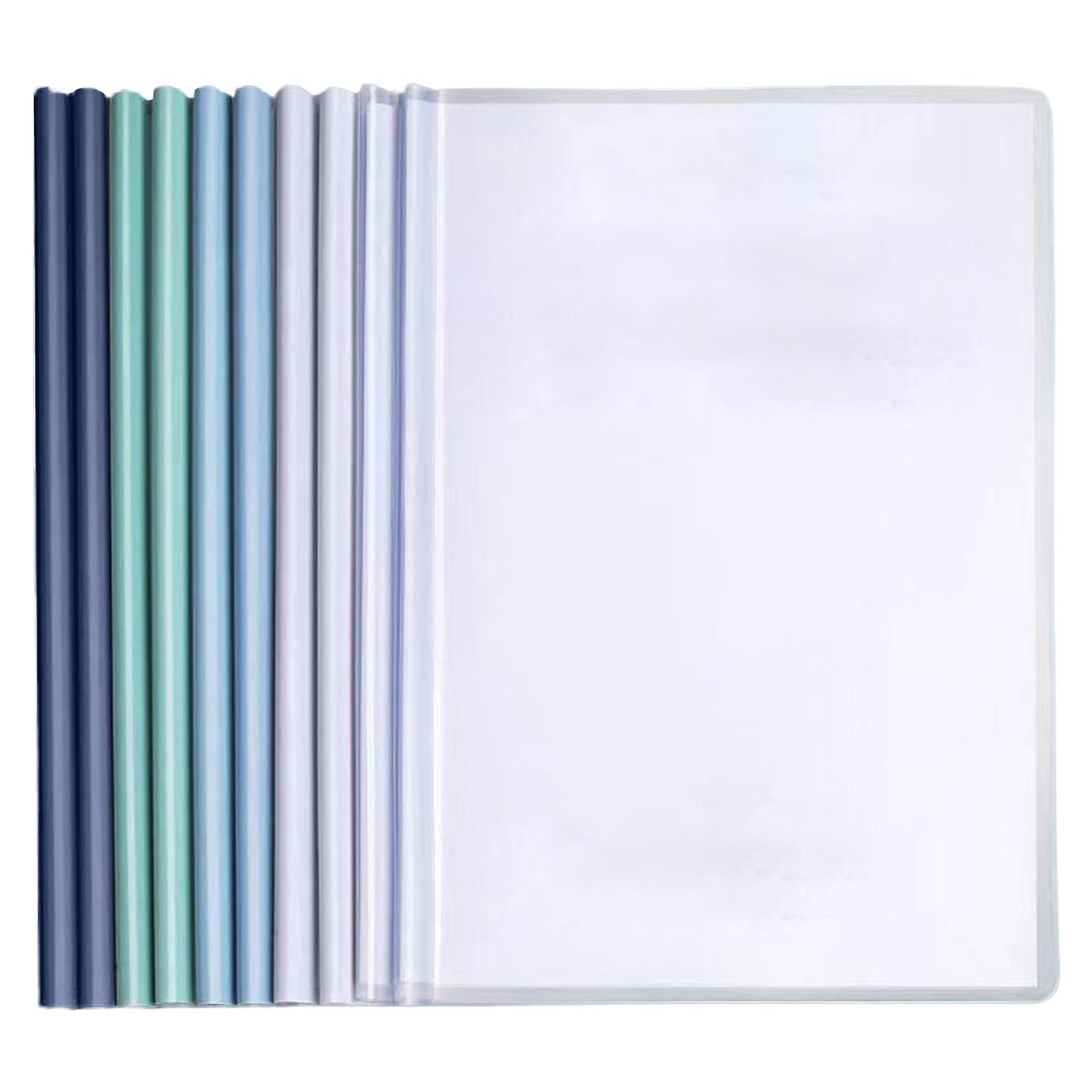 10PCS Transparent PP A4 Folders for Organizing School Test Papers Office Files
