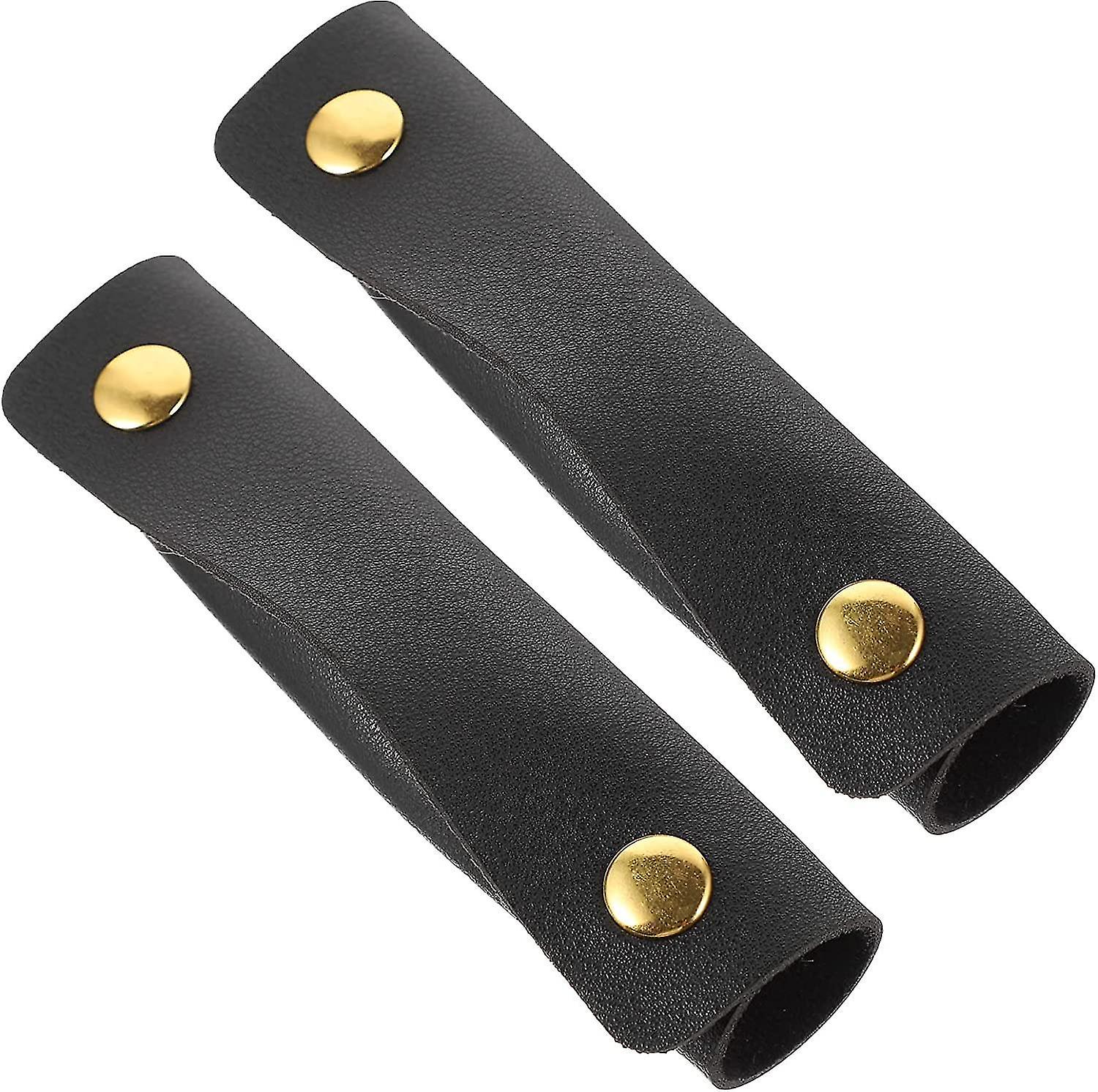 Handbag Handle Holster Wallet Handle Protector Saddle Craft with Making Supplies (black) (2pcs)