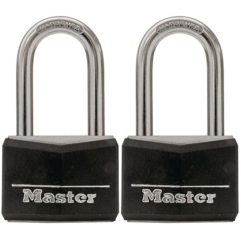 Lock with Key, 1-9/16 in. Wide, 1-1/2 in. Shackle, 2 Pack