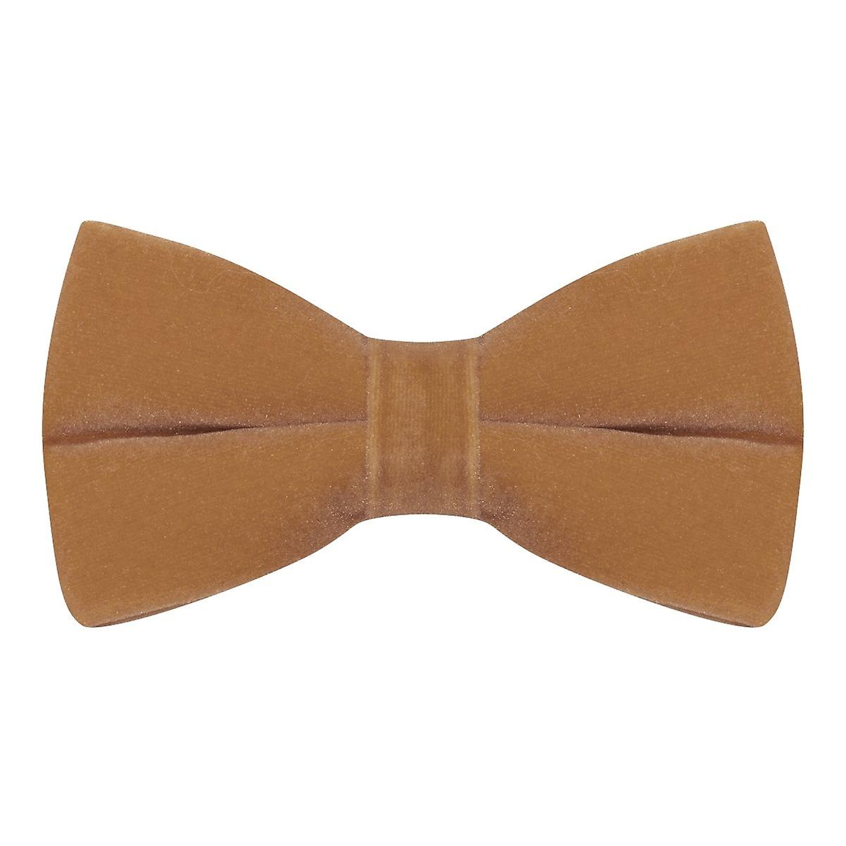 Tawny Brown Velvet Bow Tie