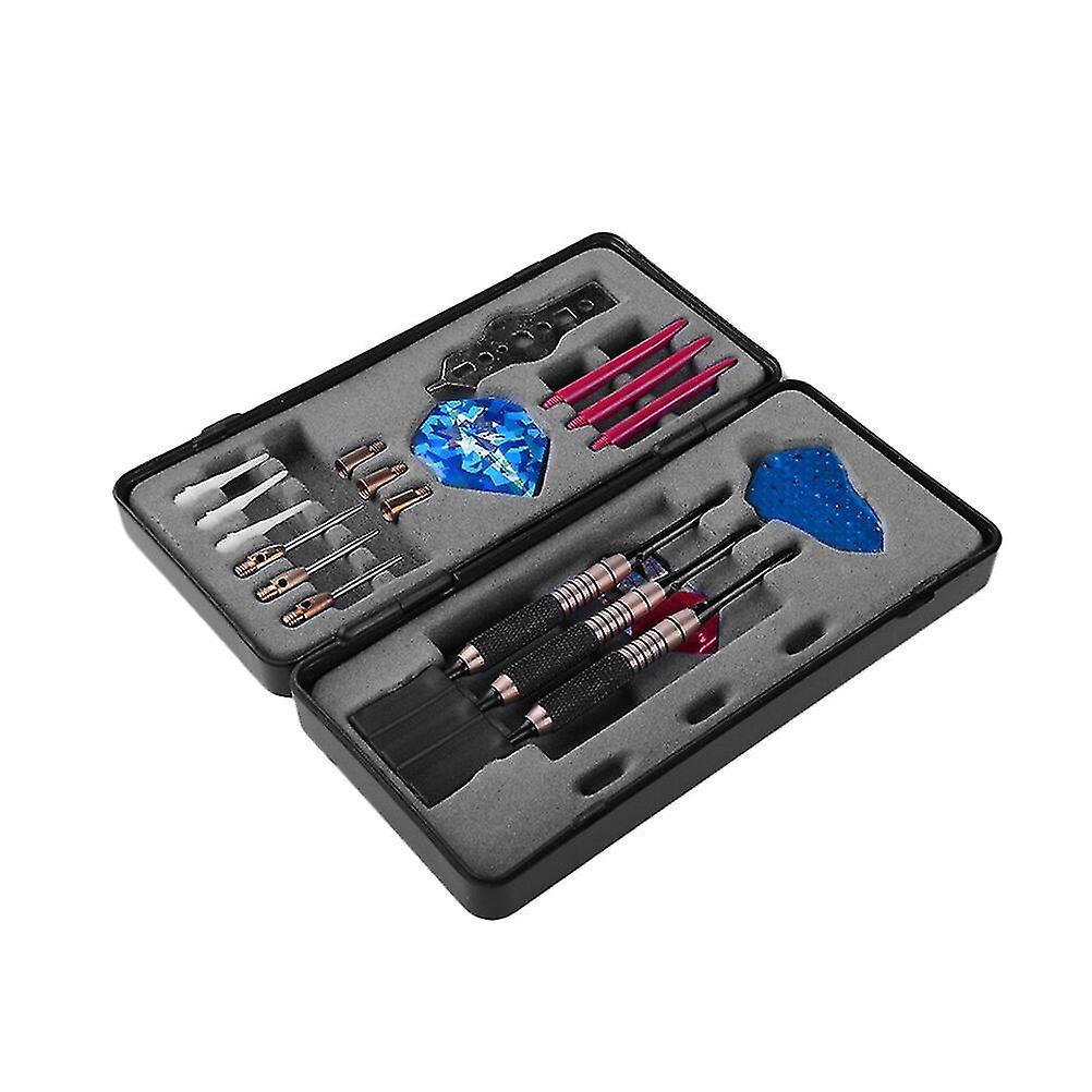 22pcs Pet Metal Darts Set Kit Darts Darts Flights Dart Tip Point With Case For Playing