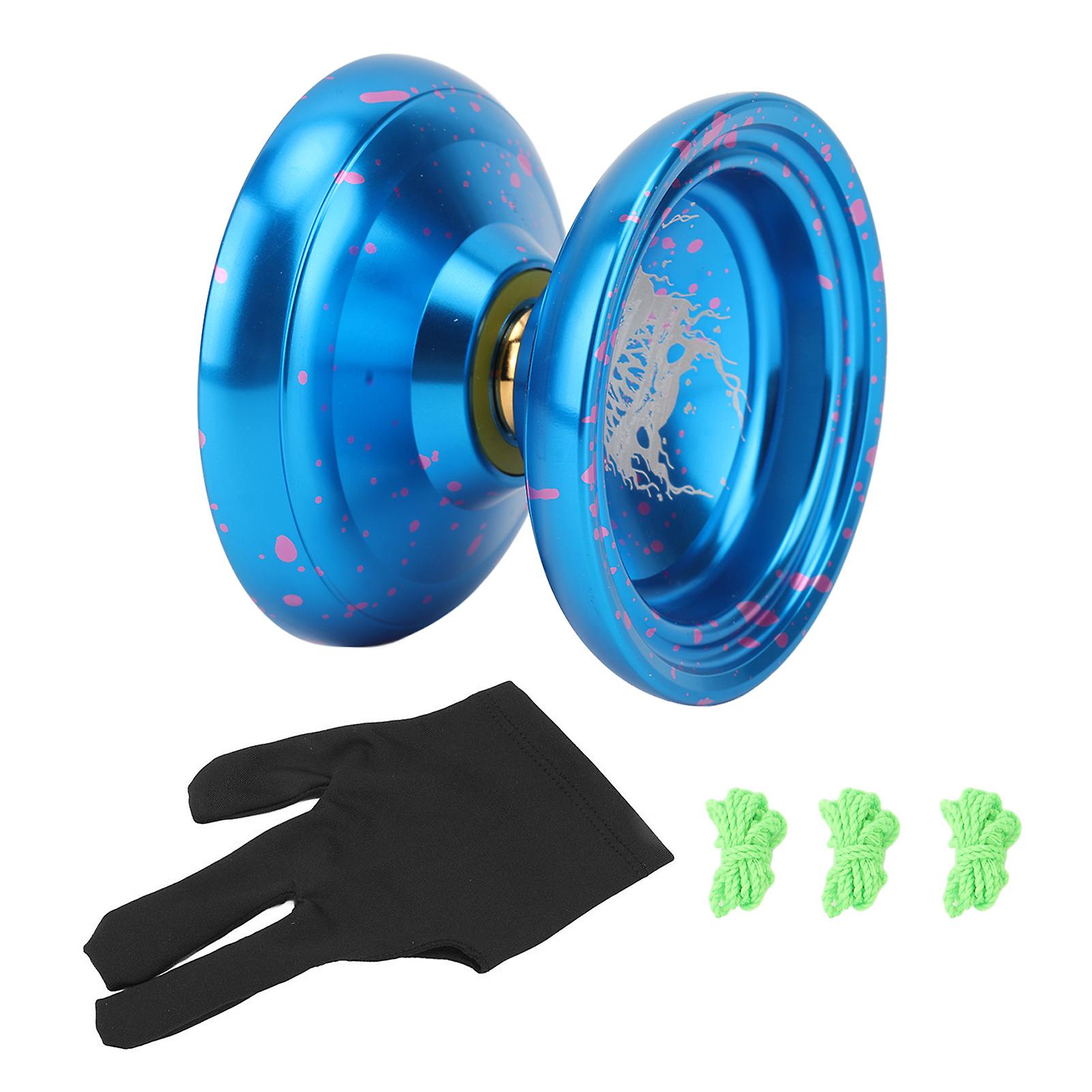 Kids Yoyo Toy Unresponsive Bearing Stable Rotation Cool Looking Alloy Yoyo Ball with Glove Strings