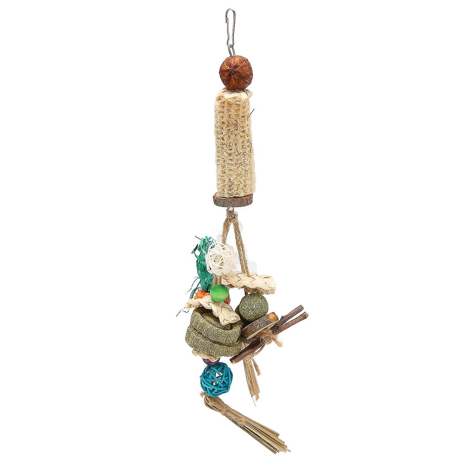 Rabbit Cage Hanging Chew Toys Rabbit Teeth Grinding Chew Toys for Guinea Pigs Chinchillas Hamsters Rats Teeth Grinding 